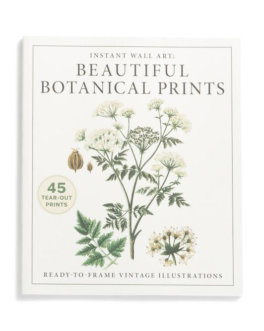 Instant Wall Art Beautiful Botanical Prints Book | TJ Maxx