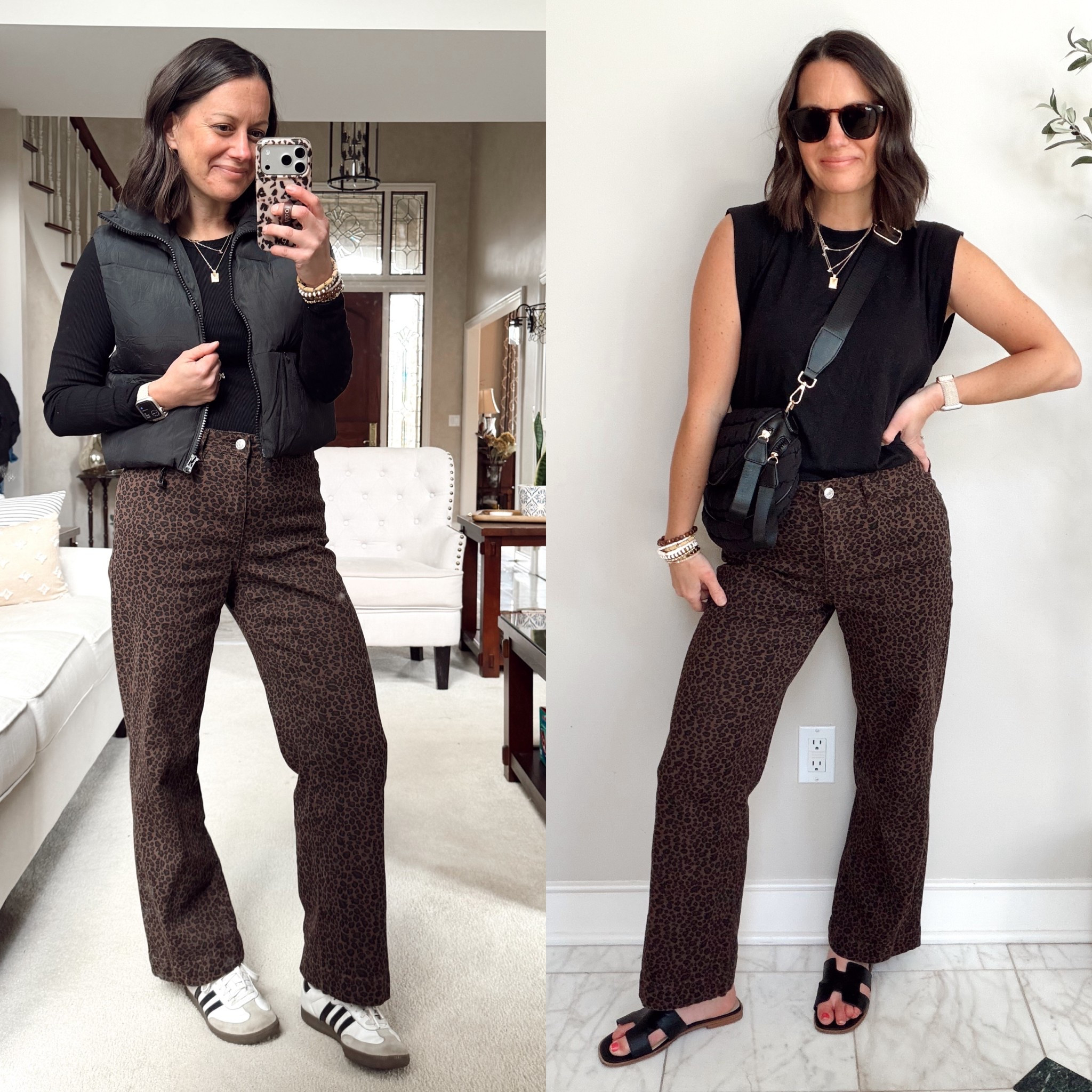 Leopard jeans for early spring and late spring!

Run true to size to big.
M

#LTKootd #LTKOver40 #LTKgrwm