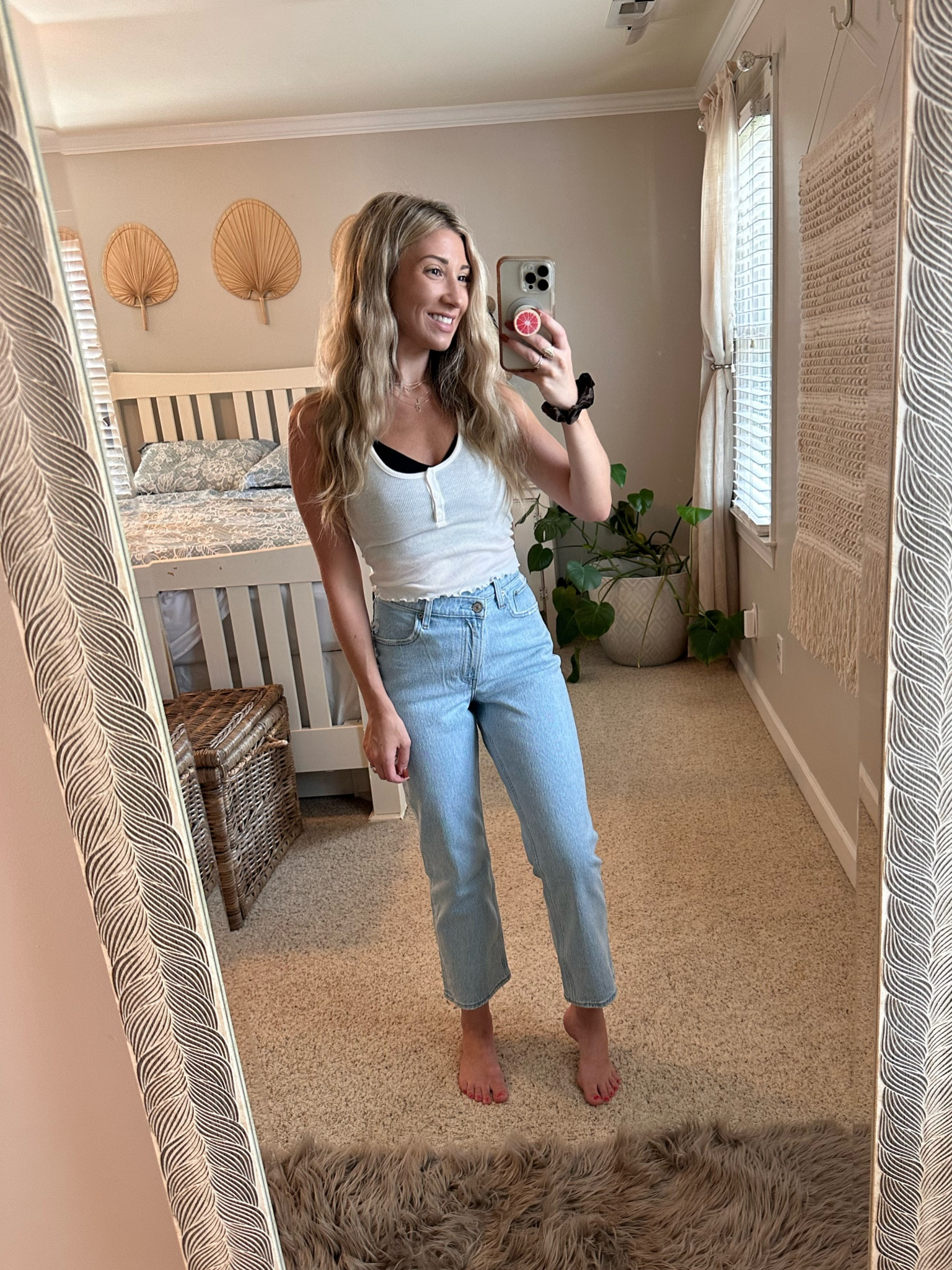 Curve Love Ultra High Rise 90s Straight Jean by Abercrombie. Aerie tank top

#LTKcurves #LTKunder100 #LTKFind