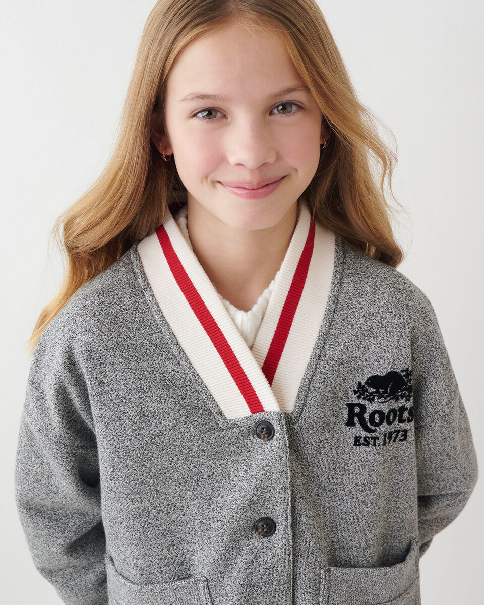 Kids Cabin Varsity Cardigan | Roots (CA)
