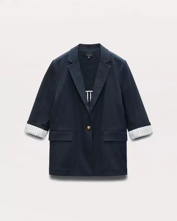 Jennie Linen-Blend Blazer | rag & bone
