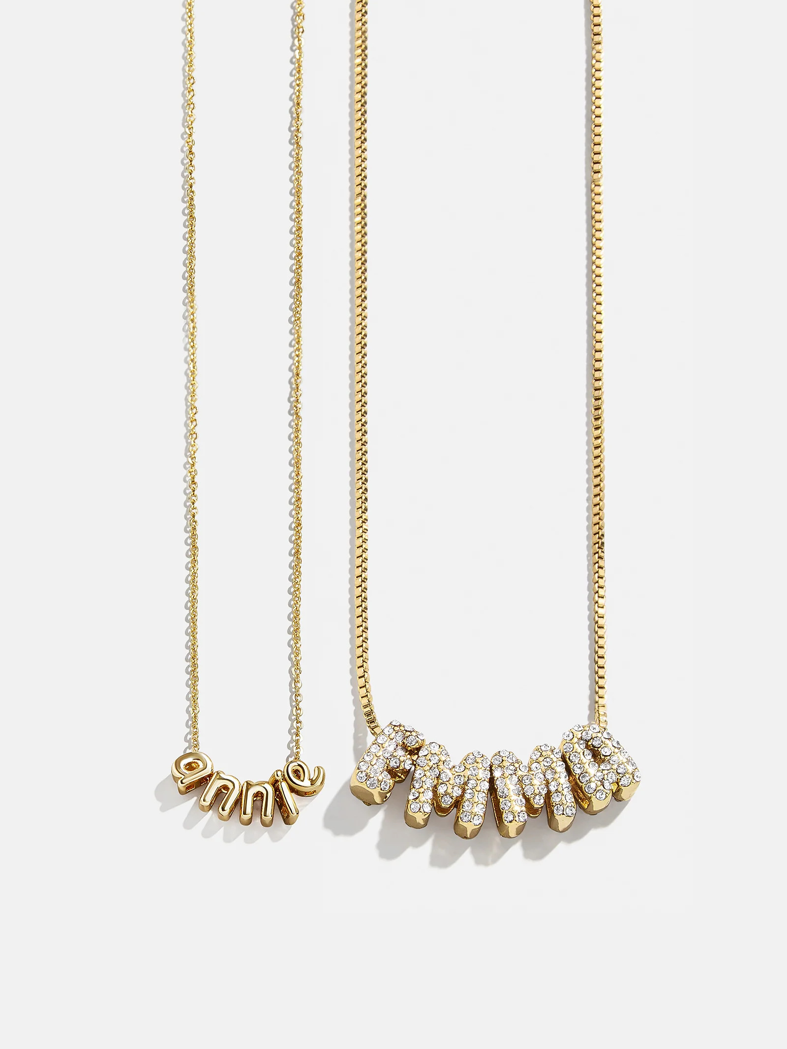 Bubble Letter Custom Necklace - Small Bubble Letter | BaubleBar