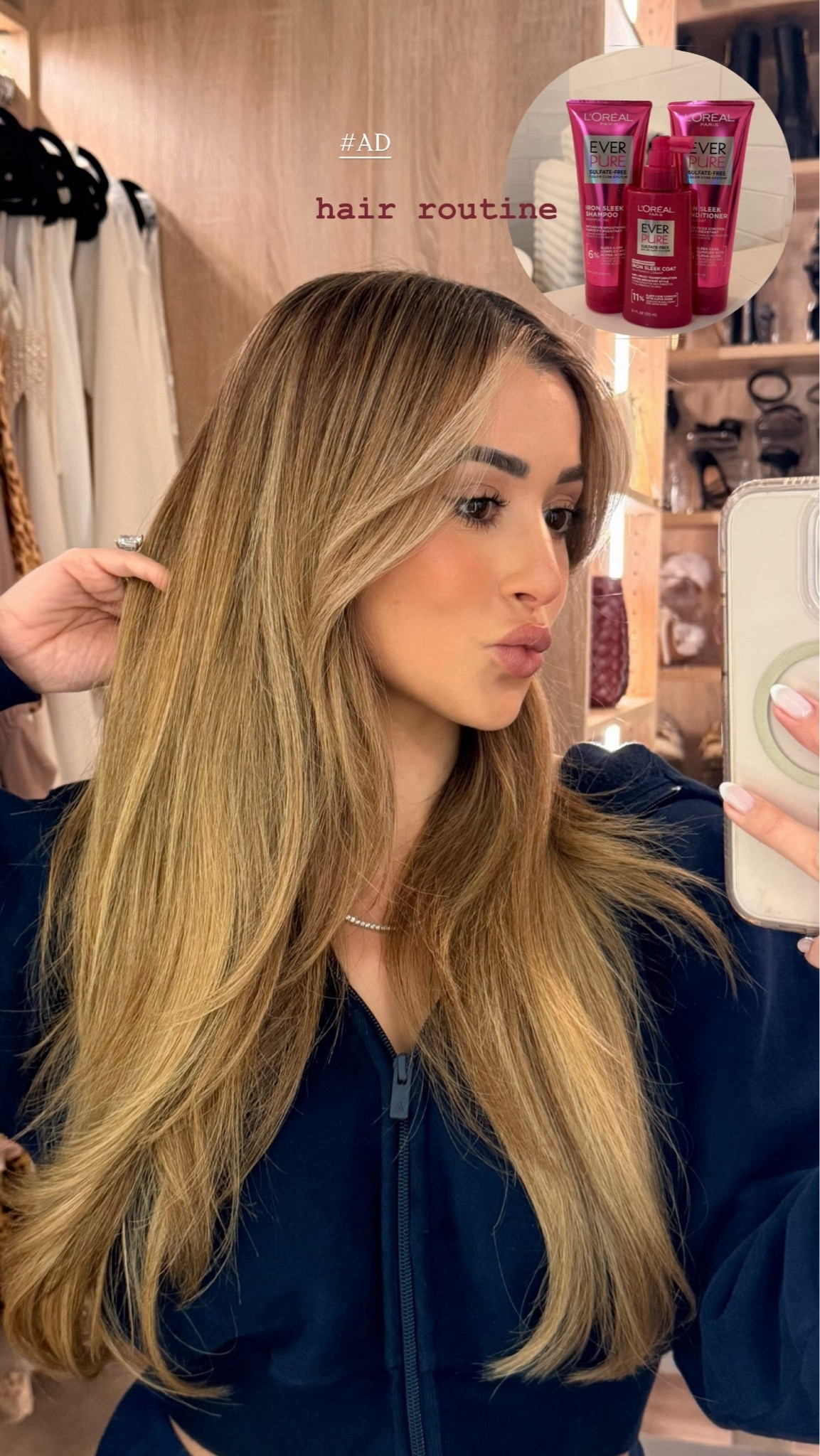 #AD Sharing my current fave hair products 🖤 the new @lorealparis EverPure Iron Sleek system, available @Target. 

#TargetPartner #Target #LOrealParisPartner​ #LOrealParisHairCare ​#EverPureIronSleek @shop.ltk #liketkit

#LTKgrwm #LTKselfcare #LTKBeauty