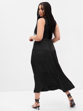 Satin Tiered Maxi Skirt | Gap (US)