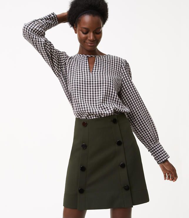 Modern Buttoned Skirt | LOFT
