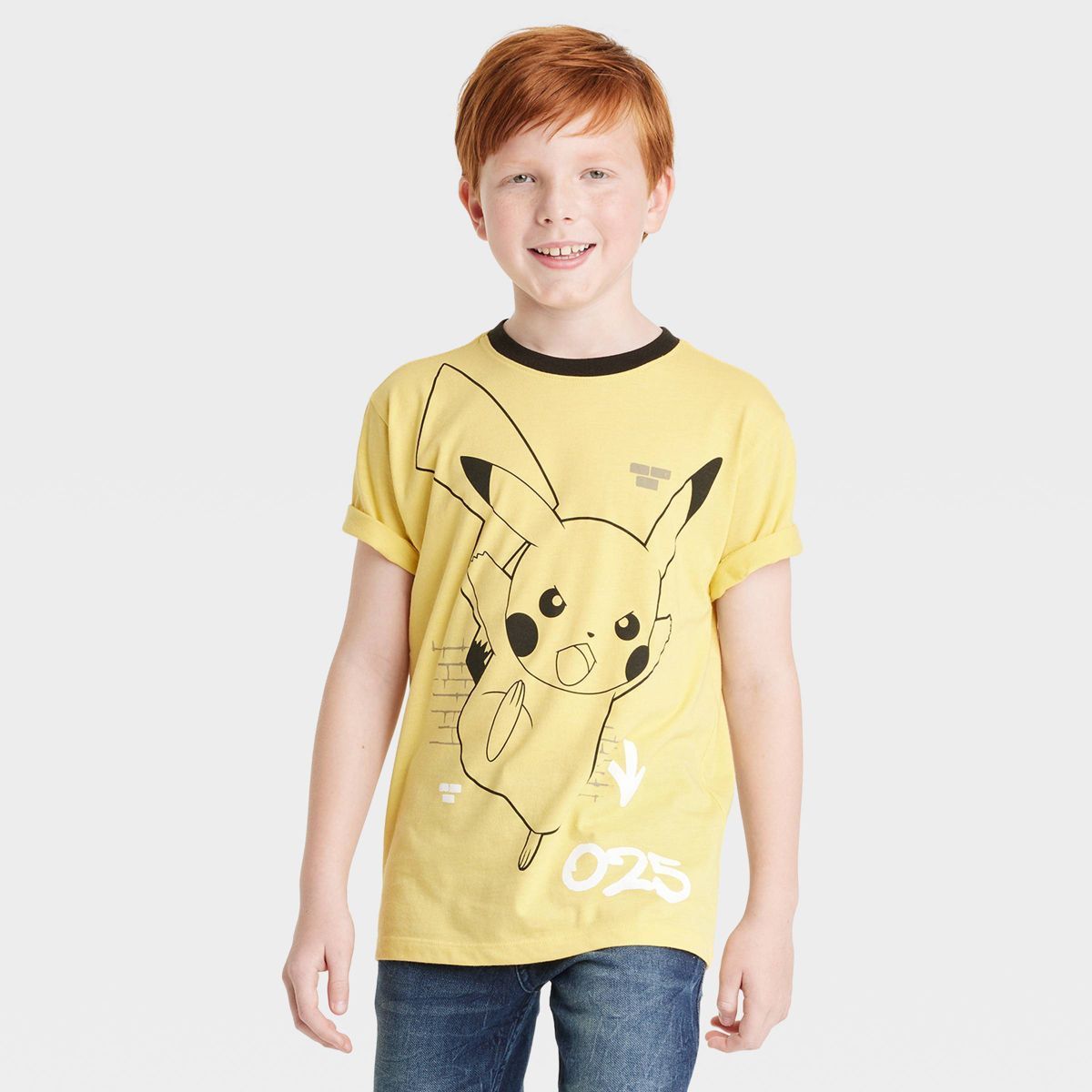 Boys' Pokémon Pikachu Ringer Short Sleeve Graphic T-Shirt - Yellow | Target