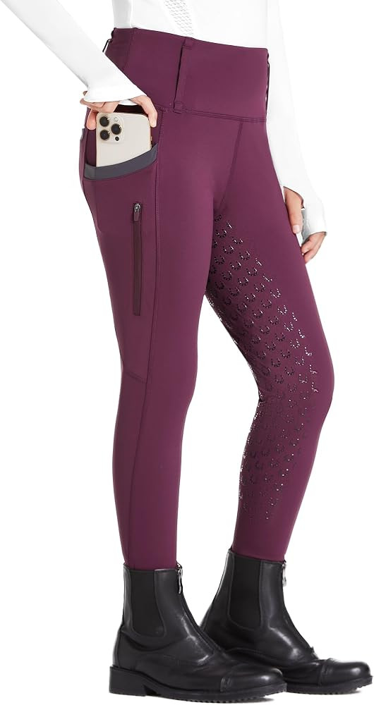 FitsT4 Sports Girls Riding Pants Full Seat High Waist Kids Equestrian Breeches Horse Schooling Ti... | Amazon (US)