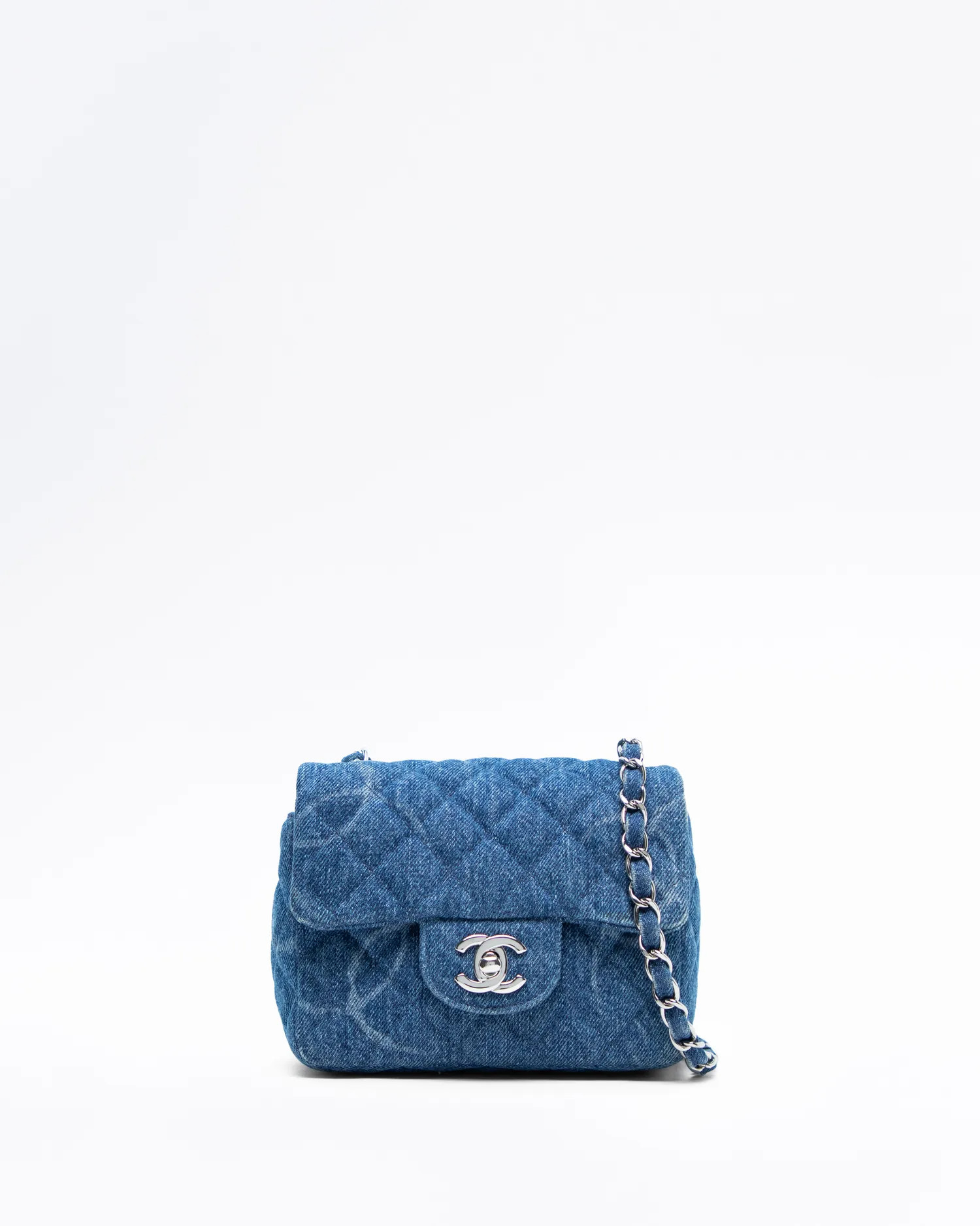 Denim CC Mini Flap Bag | Vivrelle