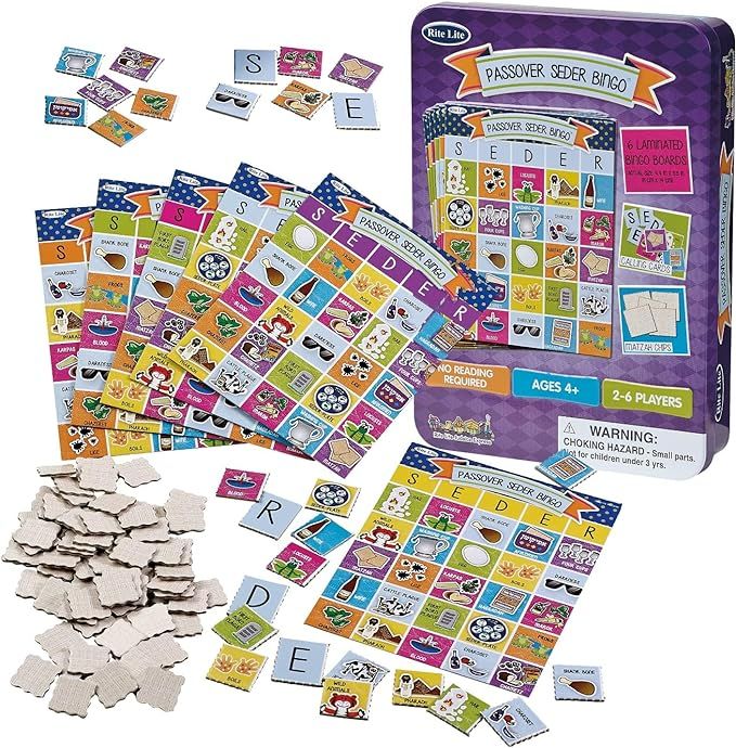 Rite Lite Passover Bingo Game - Fun Passover Party Game for All Ages in a Collectible Tin | Amazon (US)