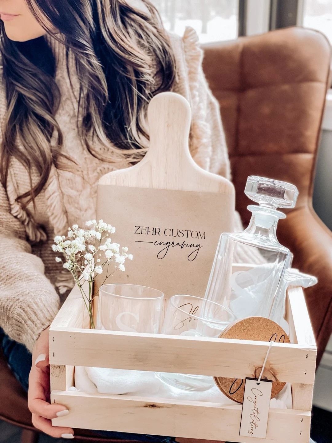 whiskey gift bundle. whiskey glasses. gift for newlyweds. house warming. personalized cutting boa... | Etsy (US)