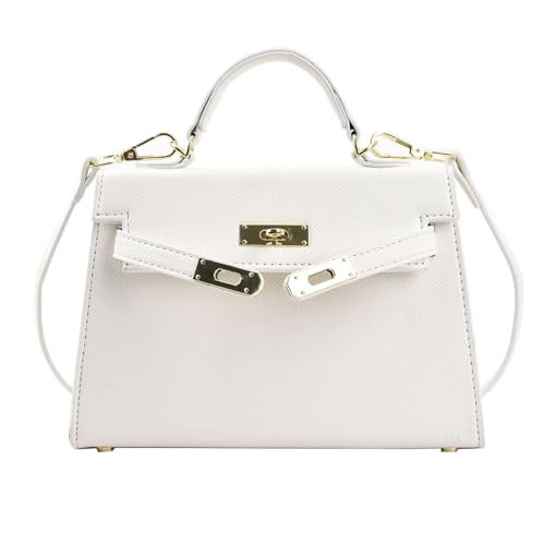 Women's Crossbody Bag,High-end Light Luxury Soft PU Leather Purse Shoulder Bag (White,Large) | Amazon (US)