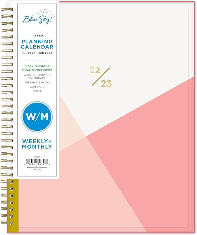 Blue Sky 2022-2023 Academic Year Weekly & Monthly Planner, 8.5" x 11", Flexible Cover, Wirebound,... | Amazon (US)