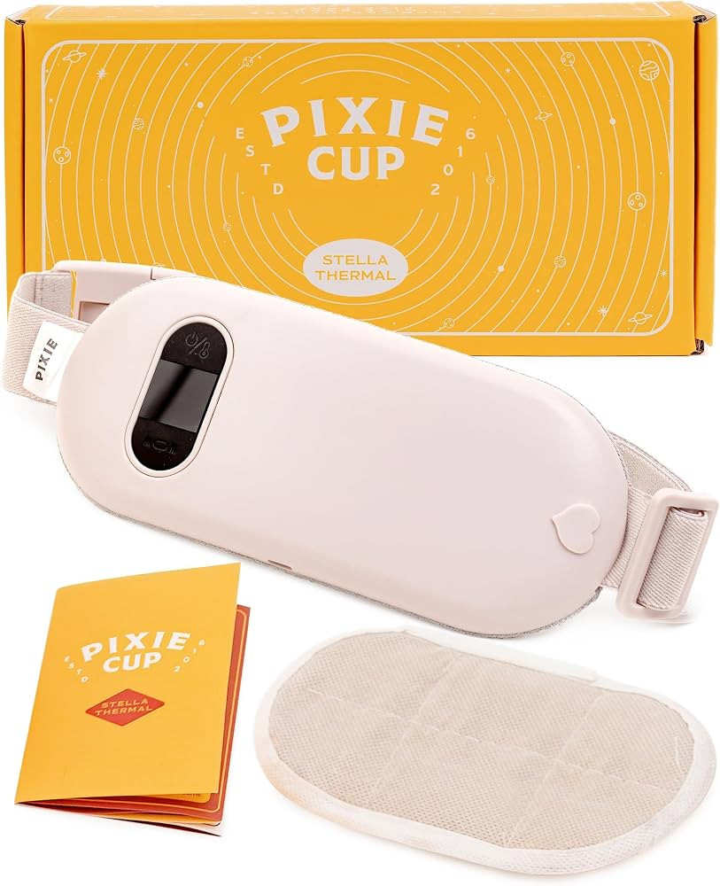 Pixie Portable Cordless Heating Pad for Cramps - Menstrual Heating Pad with 3 Heat Levels & 3 Vib... | Amazon (US)