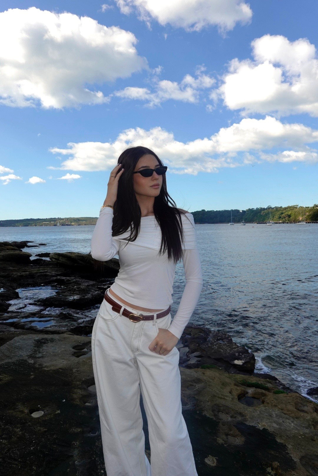 winter outfits in full swing!! obsessed with this all white outfit and baggy jeans. love this belt from princess Polly as well!! 🤍🤍

#LTKaustralia #LTKautumn