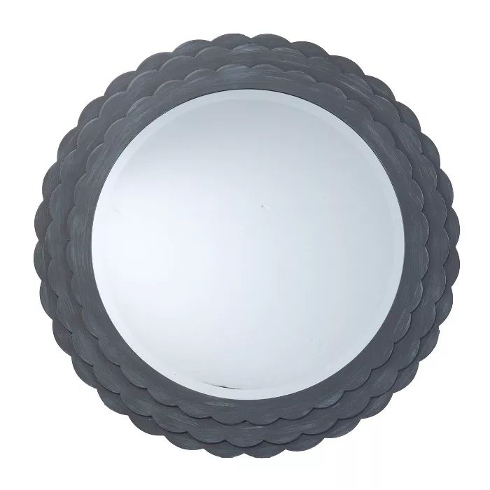 30.25" x 30.25" Round Capeyon Decorative Wall Mirror Gray - Southern Enterprises | Target