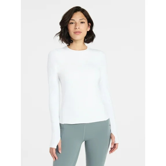 Avia Women's and Women’s Plus SoftSculpt Tee with Long Sleeves, Sizes XS-4X | Walmart (US)