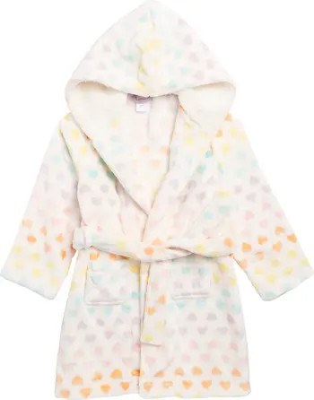 Kids' Print Fleece Hooded Robe | Nordstrom