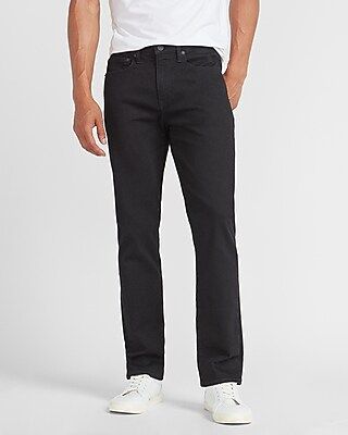 Slim Straight Black Hyper Stretch Jeans, Men's Size:W36 L32 | Express