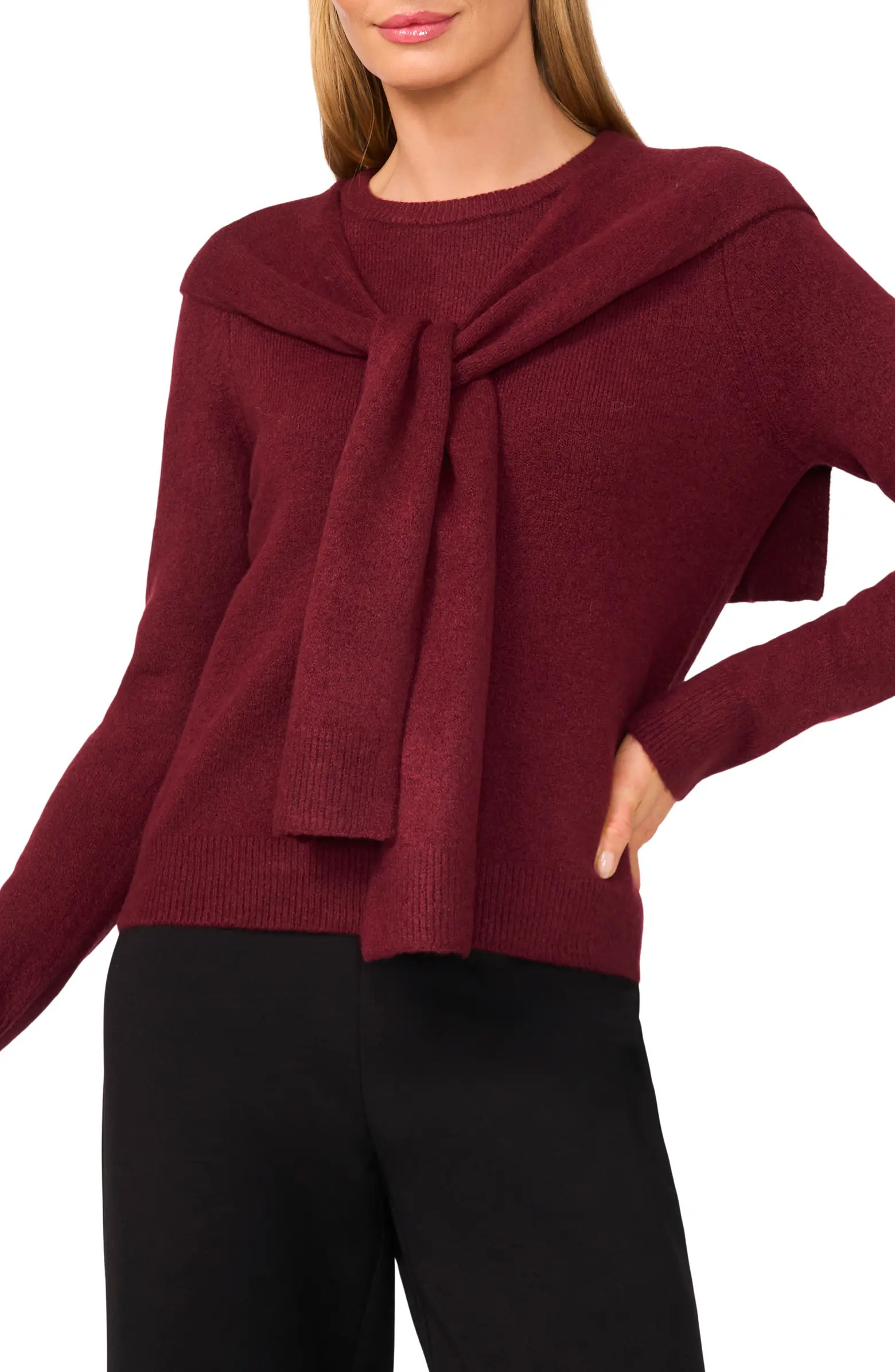 Shoulder Wrap Detail Sweater | Nordstrom