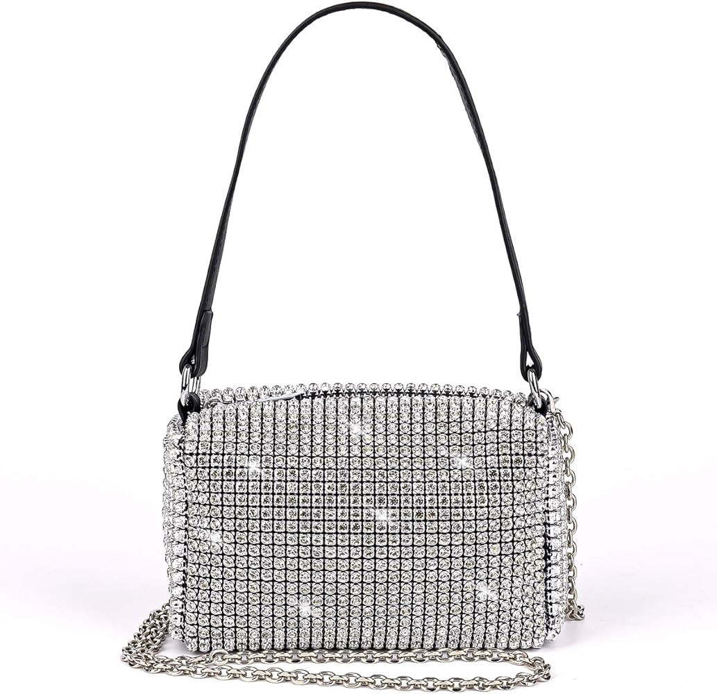 Bling Bling Crystals Evening Clutch Bag for Women Girls Sparkling Crossbody Bag Wedding Prom Part... | Amazon (US)