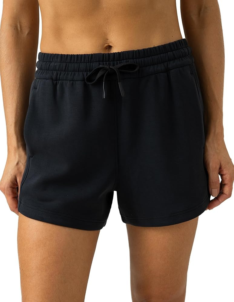 Colorfulkoala Women's Casual Sweat Shorts 4'' Modal Lounge Shorts Women Mid Waisted Athletic Shor... | Amazon (US)