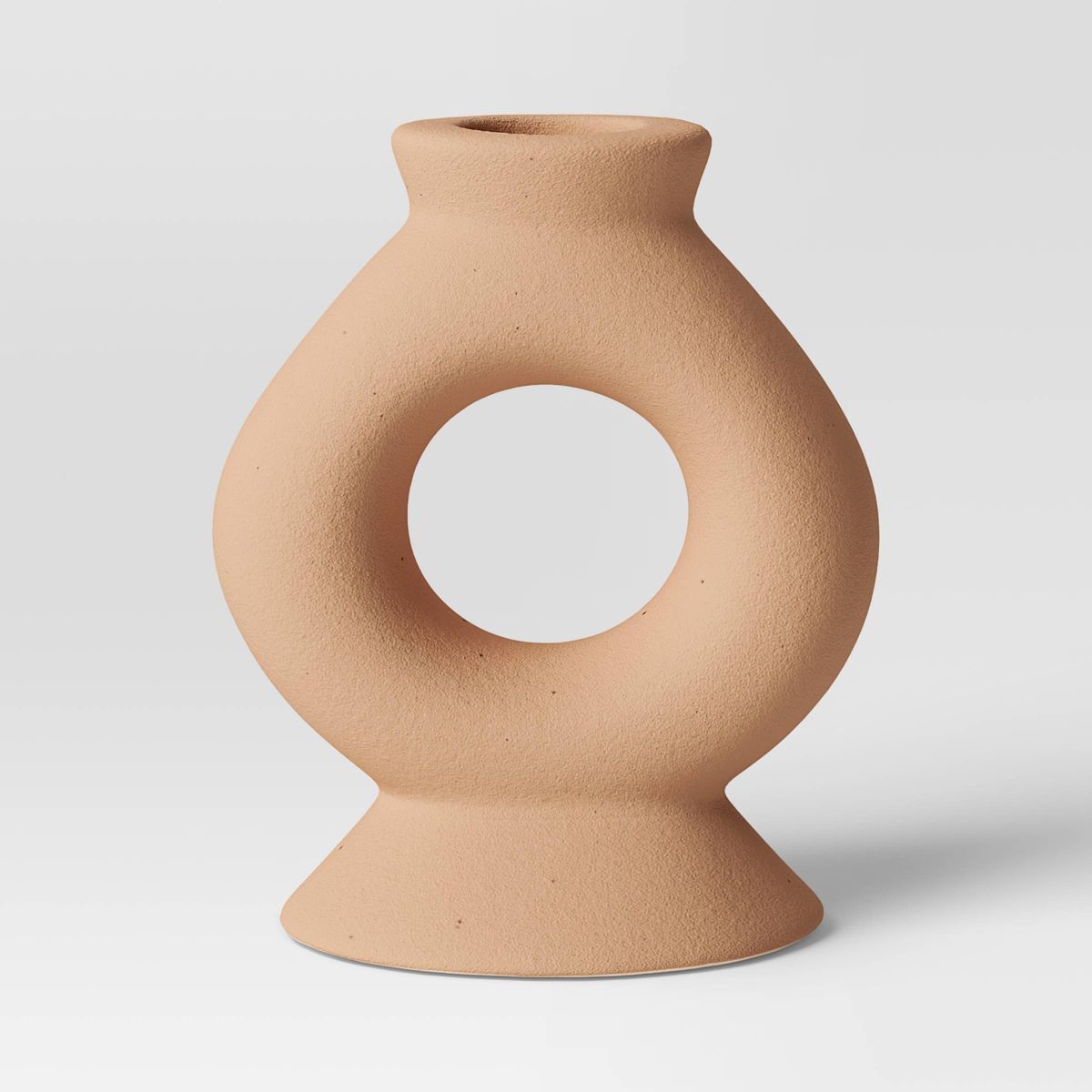 Short Ceramic Organic Modern Taper Candle Holder - Threshold™ | Target