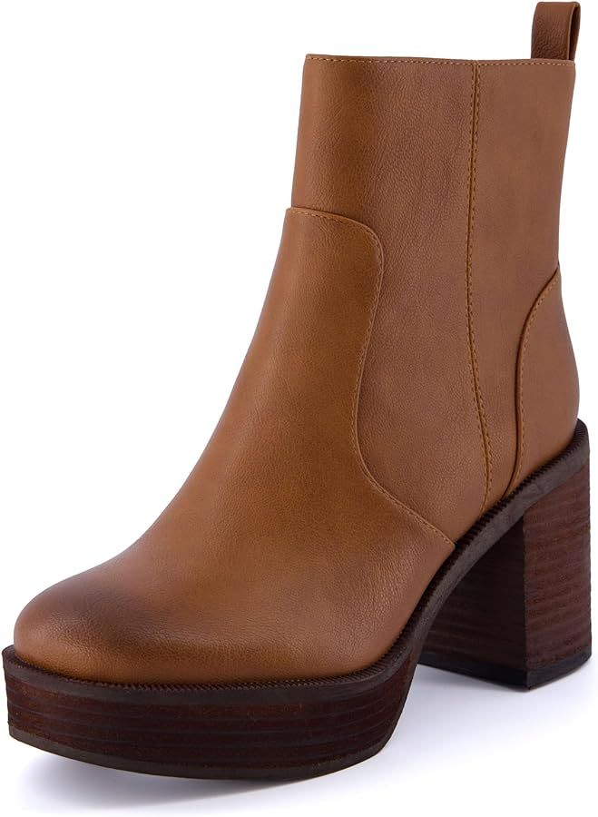 CUSHIONAIRE Women's Festival Platform Block Heel Boot +Memory Foam, Wide Widths Available | Amazon (US)