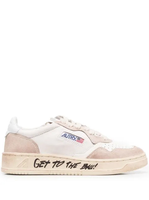slogan-print low-top sneakers | Farfetch Global