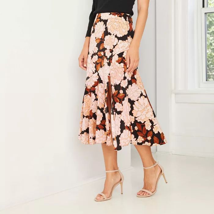 Women's Floral Print Midi Slip Skirt - Who What Wear™ | Target