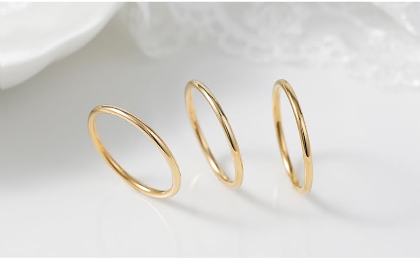 NOKMIT Women's 14K Stackable Rings | Amazon (US)