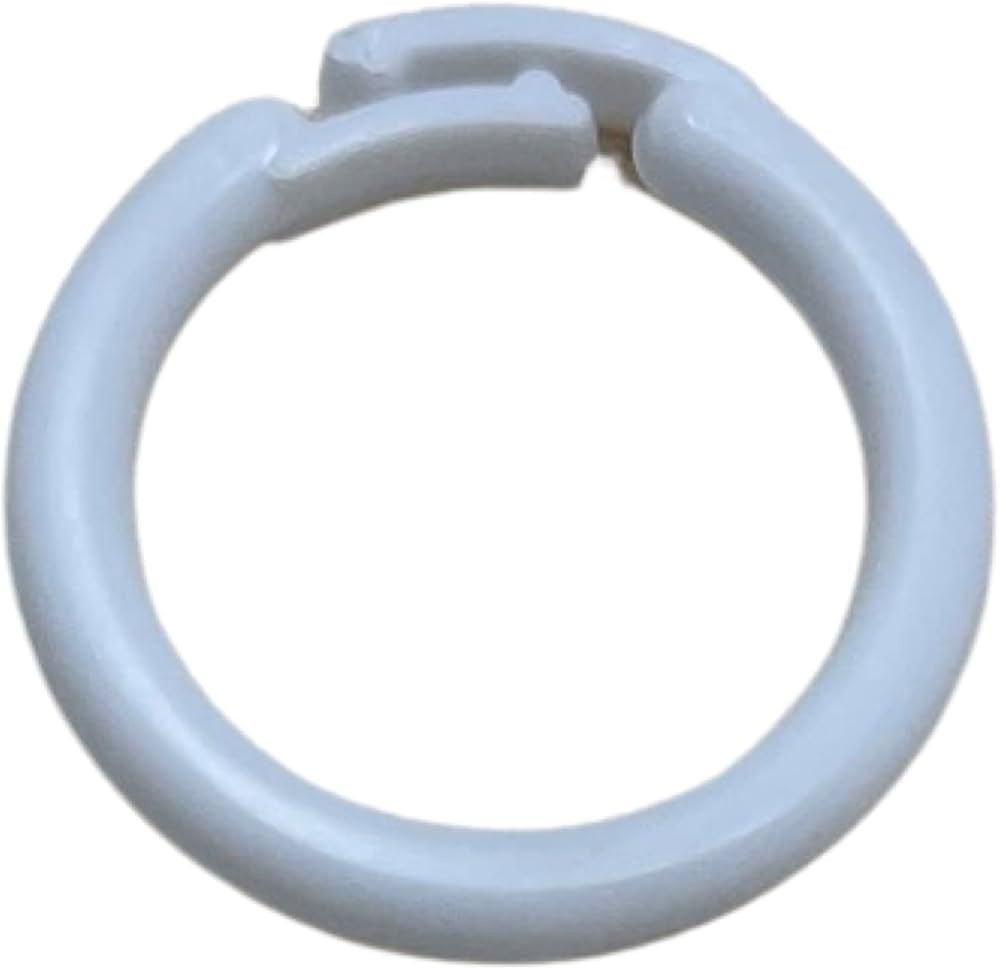 DMSE Wholesale Plastic Split Ring Curtains Roman Shades Valances (White, 25 Pack) | Amazon (US)