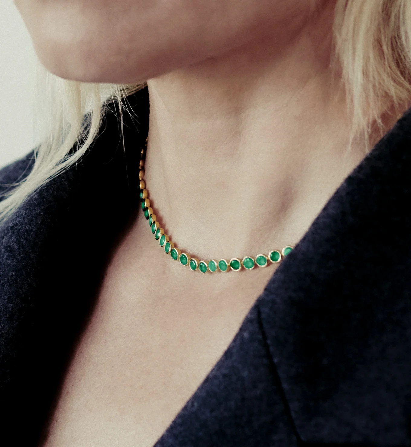 Kate Young Gemstone Tennis Necklace | Monica Vinader (Global)