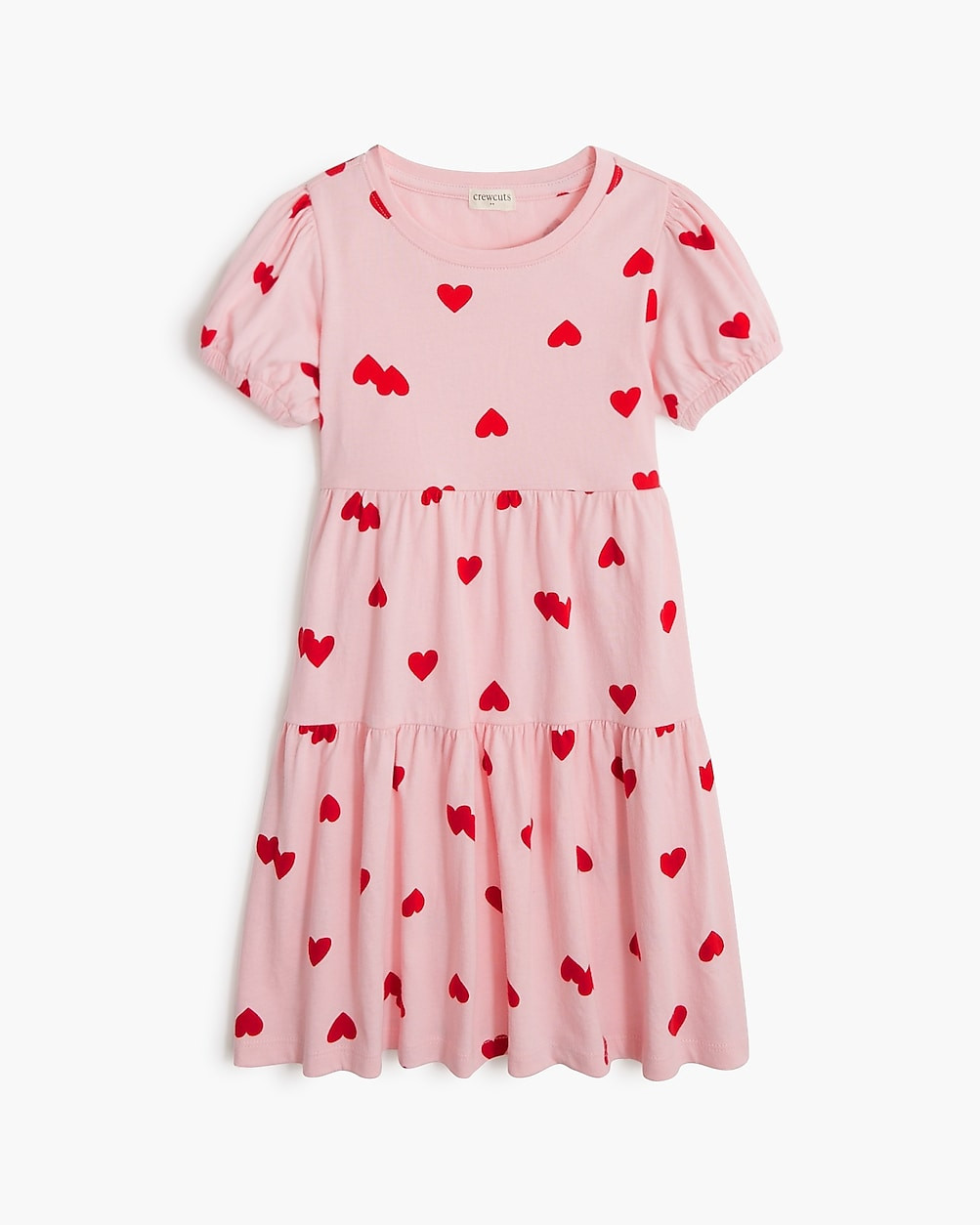 Girls' tossed hearts tiered dress | J.Crew Factory