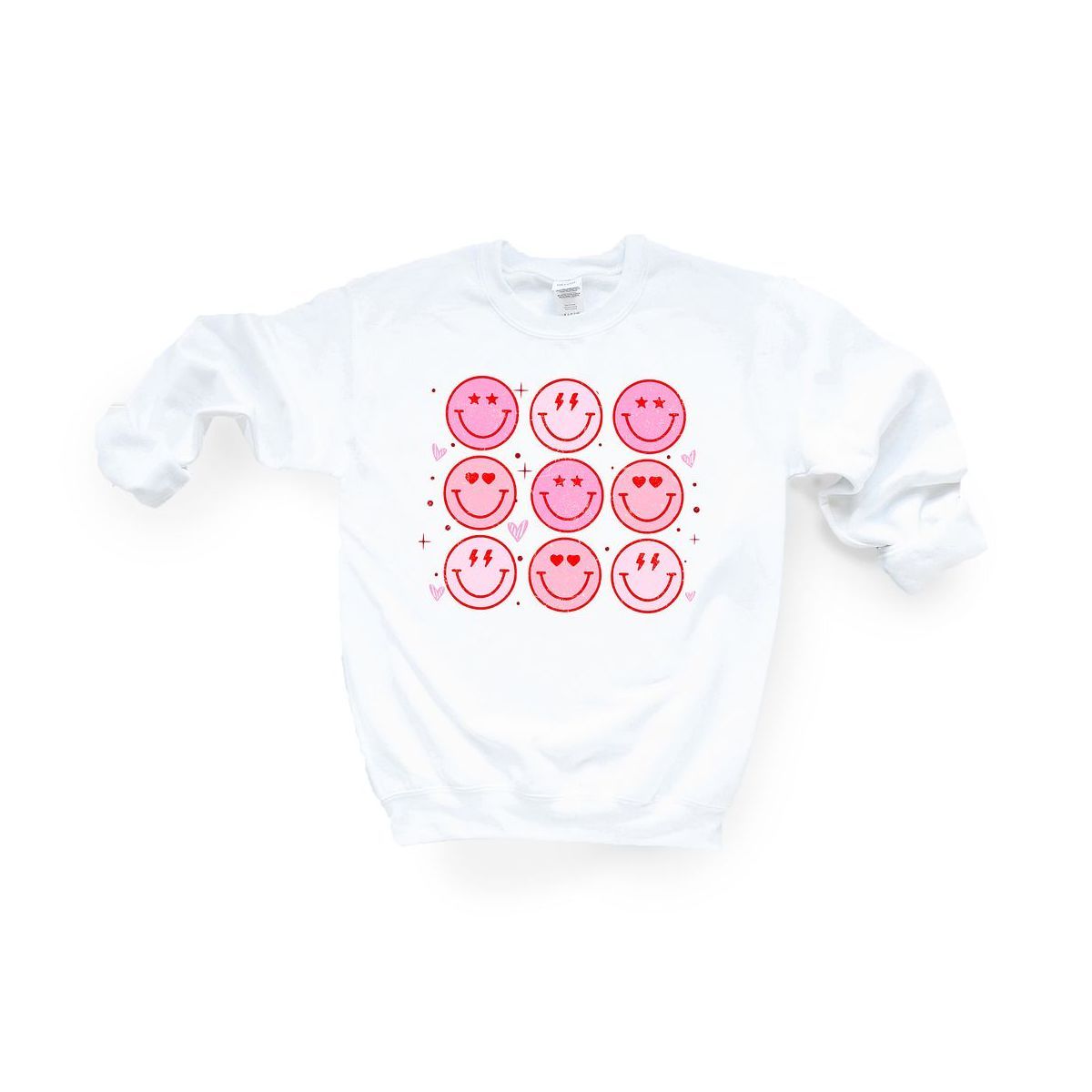 Simply Sage Market Women's Graphic Sweatshirt Valentine Smiley Face Chart | Target