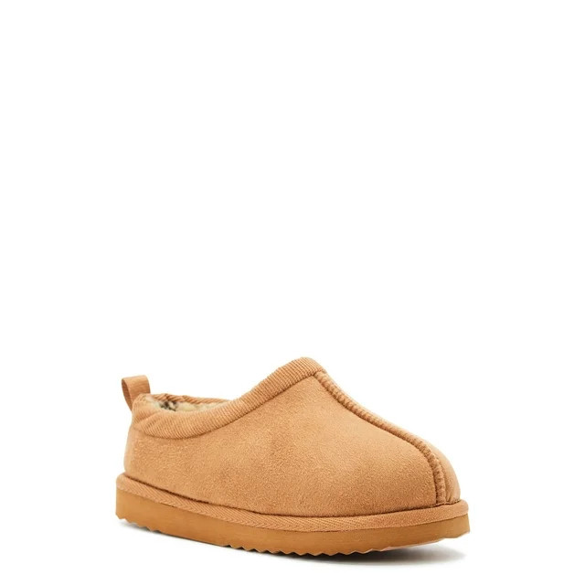 Wonder Nation Kids Faux Suede Slippers, Sizes 11/12-6 - Walmart.com | Walmart (US)