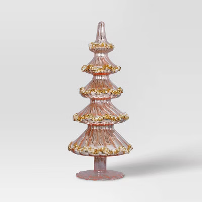 10.25" Christmas Glass Tree Pink - Wondershop™ | Target