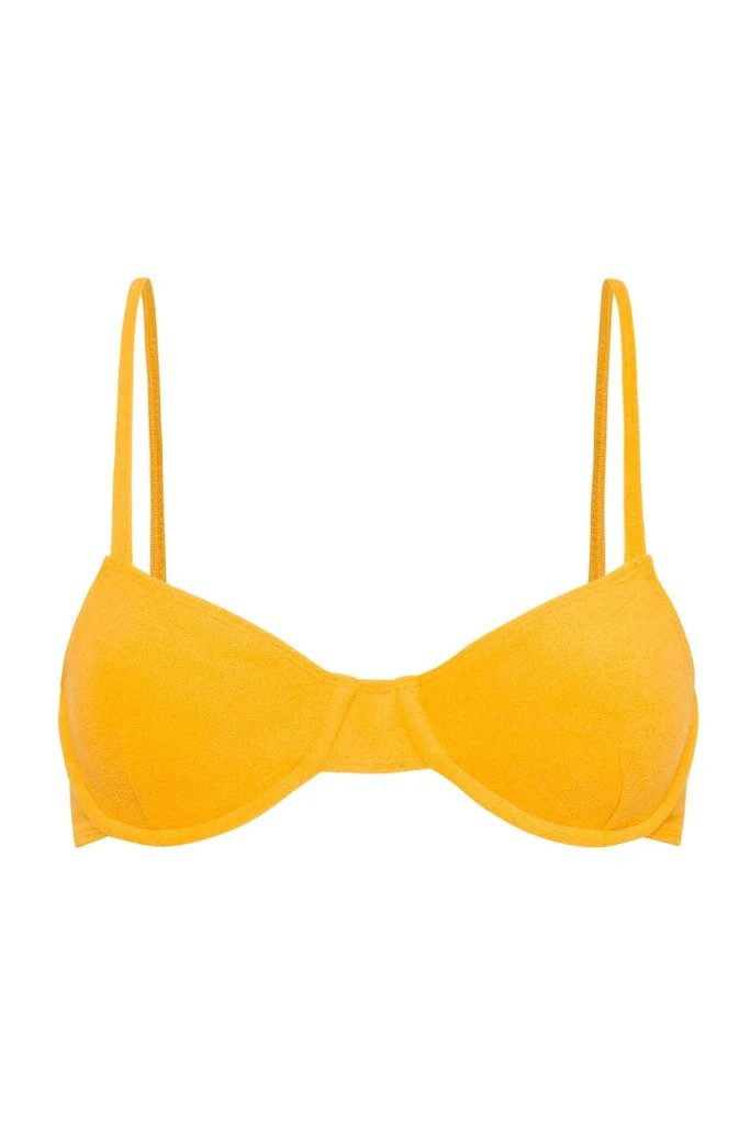 Maxime Bikini Top Citrus Towelling | Faithfull (AU)