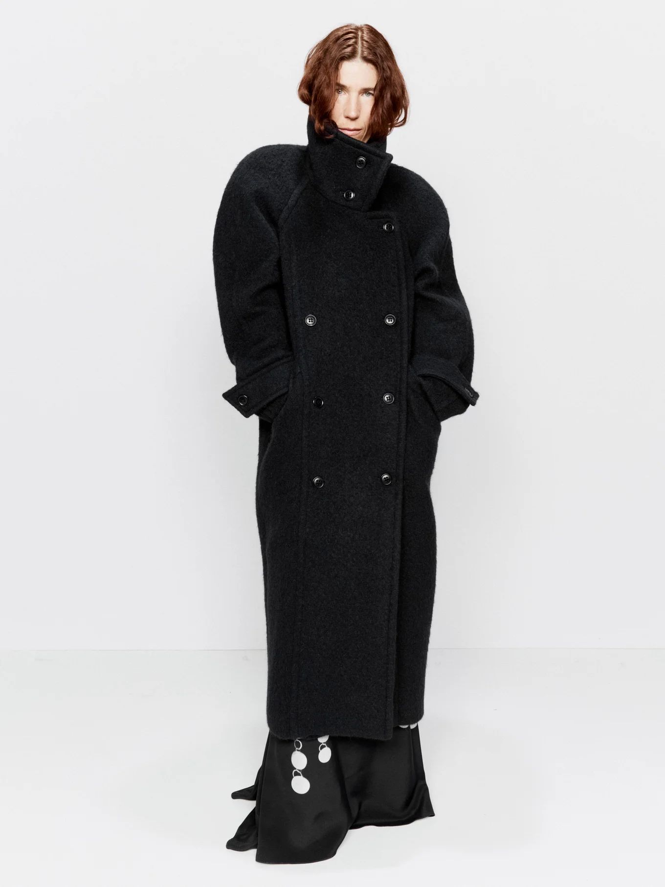 Oversized belted funnel neck blanket coat | Raey | Matches (UK)