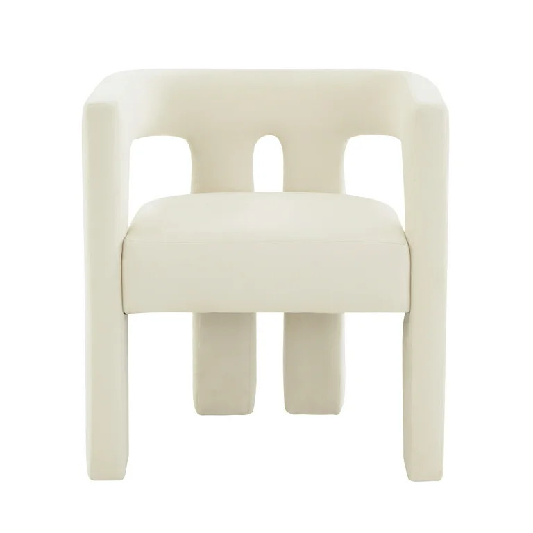 TOV Furniture Sloane Cream Velvet Accent Chair - Walmart.com | Walmart (US)