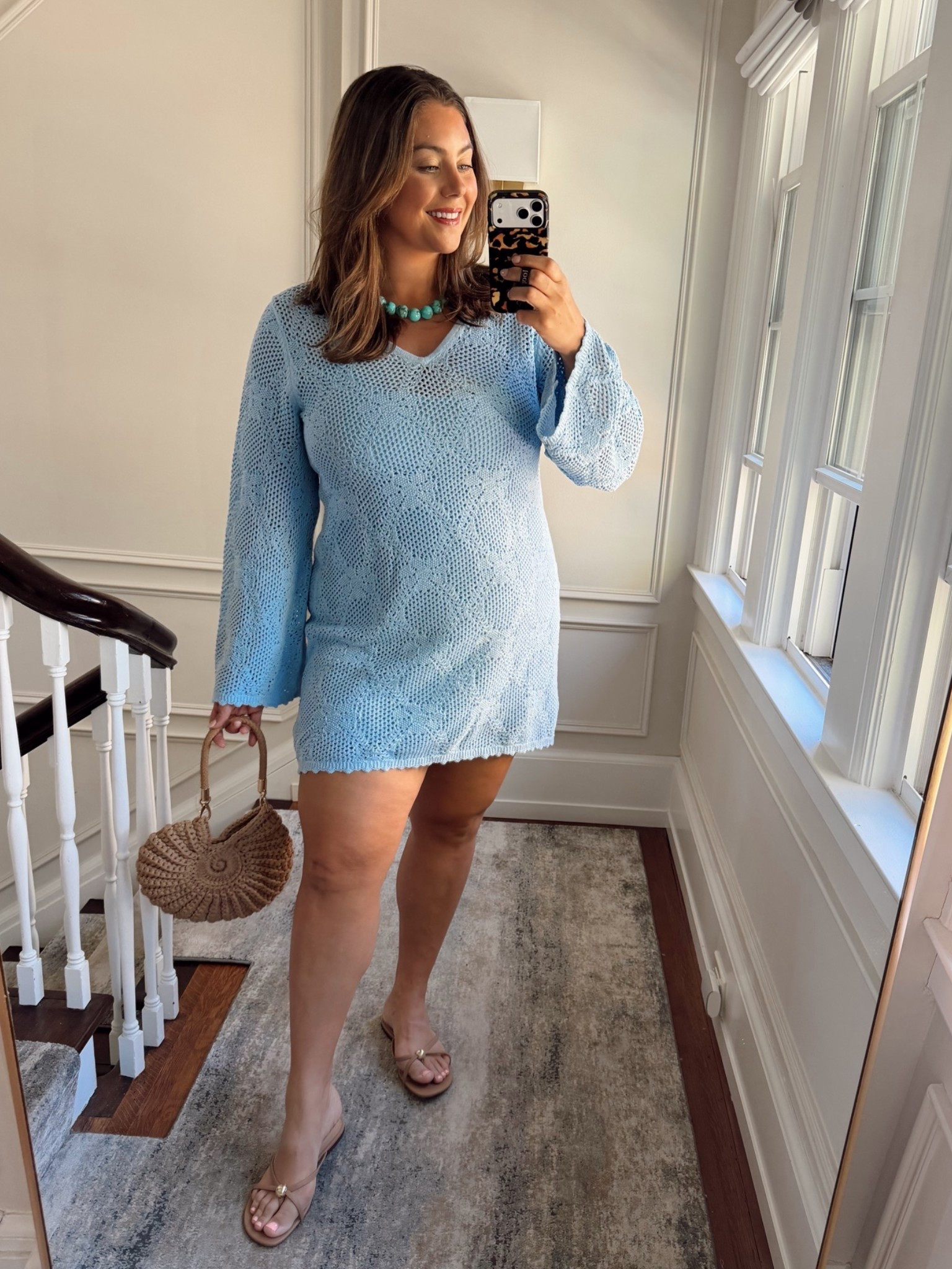 Wearing size XL Tall in crochet dress (should have sized up to XXL).

#LTKSeasonal #LTKMidsize #LTKootd