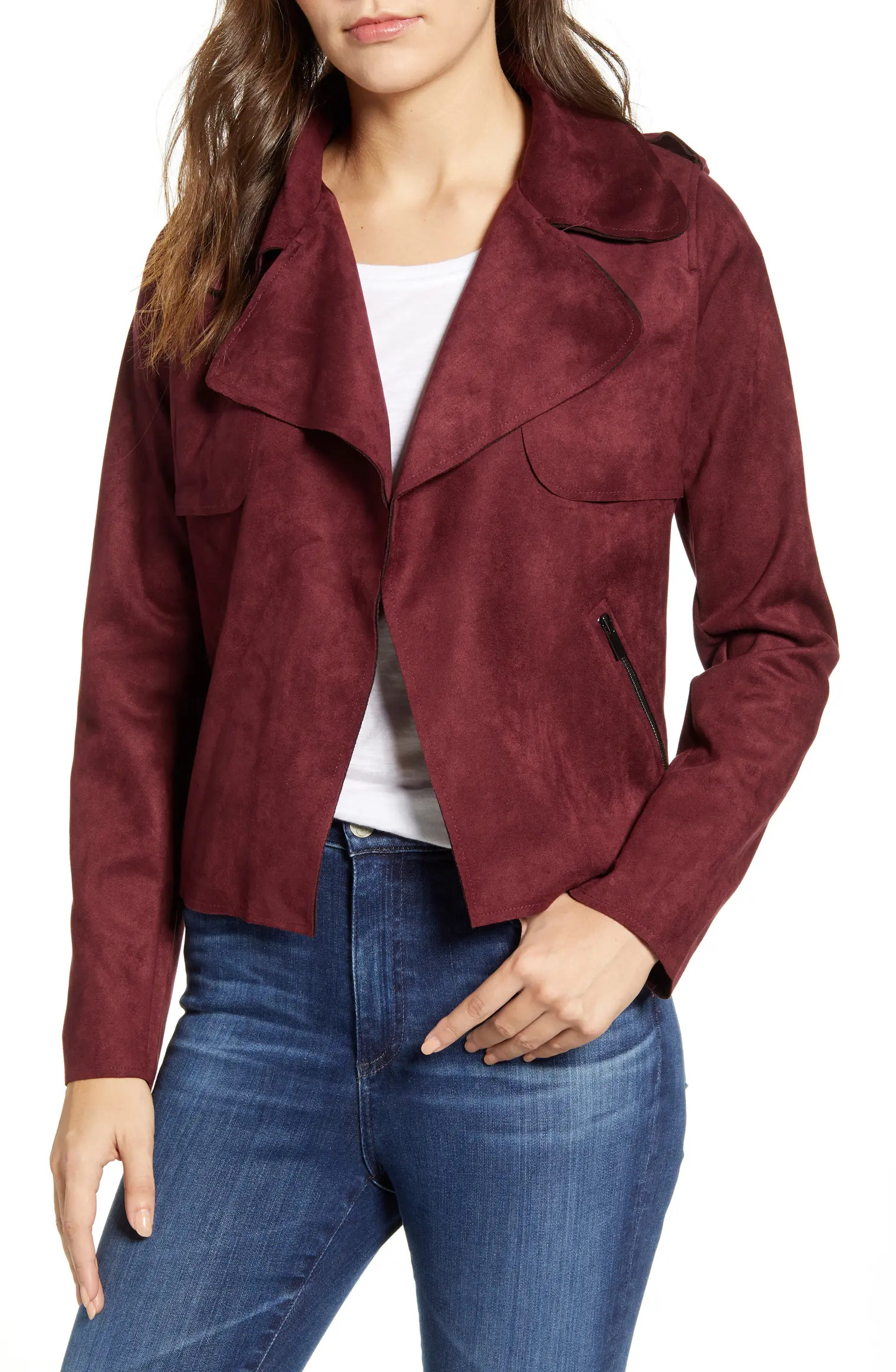 Jacee Draped Moto Jacket | Nordstrom
