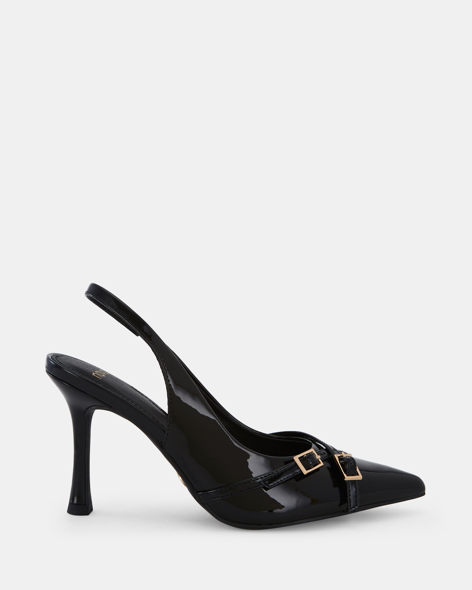 IGGI Black Patent Closed Toe Heels | Novo Shoes