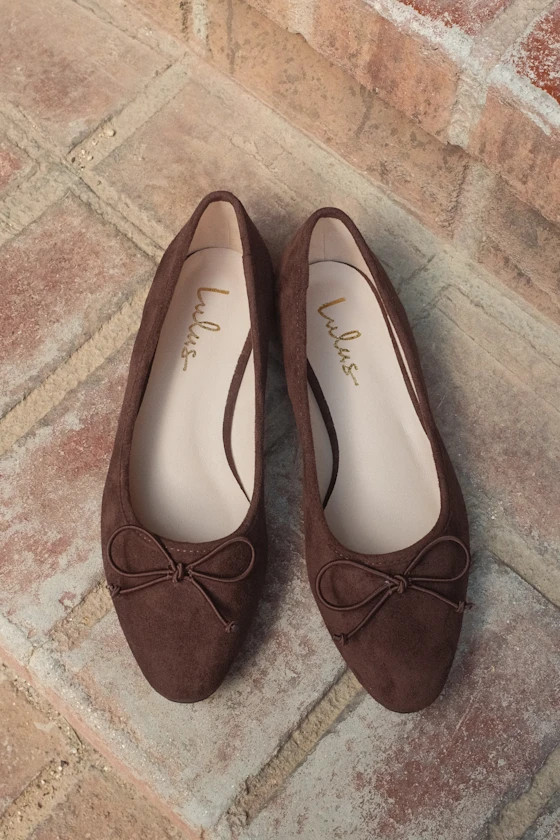 Milo Chocolate Brown Suede Ballet Flats | Lulus