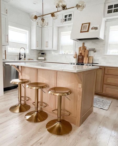 Gold kitchen bar stools.

#LTKstyletip #LTKhome #LTKsalealert