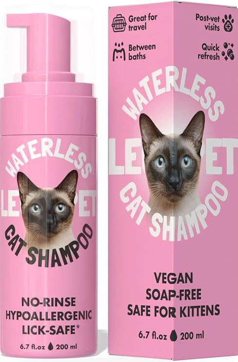 Waterless Cat Shampoo – No Rinse Dry Shampoo for Cats & Kittens, Hypoallergenic Cat Cleaning Fo... | Amazon (US)