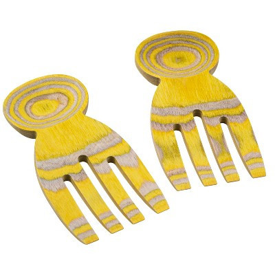 Island Bamboo Pakkawood Salad Hands, Lemon | Target