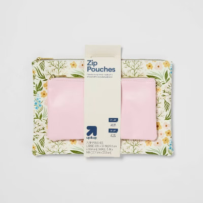 2pk Pouches Medium Floral and Mini Pink - up&up™ | Target