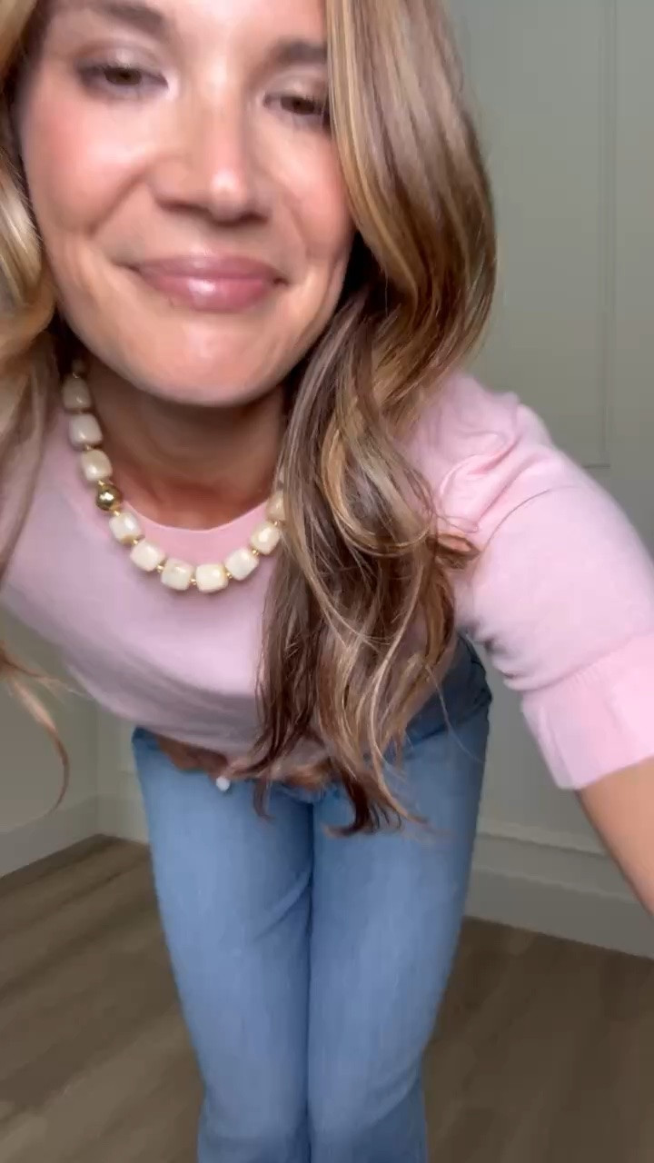 This is one of those easy everyday outfits that still feels really put together. The soft pink knit with the flutter sleeve detail adds a feminine touch while the classic straight denim keeps it effortless and wearable for any plan in your day. It’s the perfect throw on and go look for errands, lunch, or casual days when you still want to feel styled.

pink flutter sleeve top, soft knit sweater tee, light wash straight denim jeans, casual summer outfit, feminine everyday style, elevated basics outfit, mom outfit ideas, effortless chic look, spring summer fashion, easy casual outfit inspo, StangandCo

#LTKootd #LTKTall #LTKSeasonal