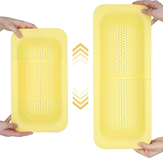 Blue Ginkgo's Over the Sink Colander Strainer Basket - Wash Vegetables and Fruits, Drain Cooked P... | Amazon (US)