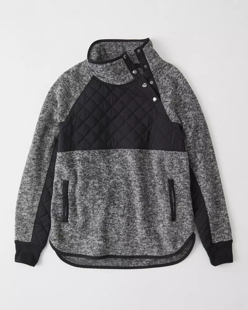 Asymmetrical Snap-Up Fleece | Abercrombie & Fitch US & UK